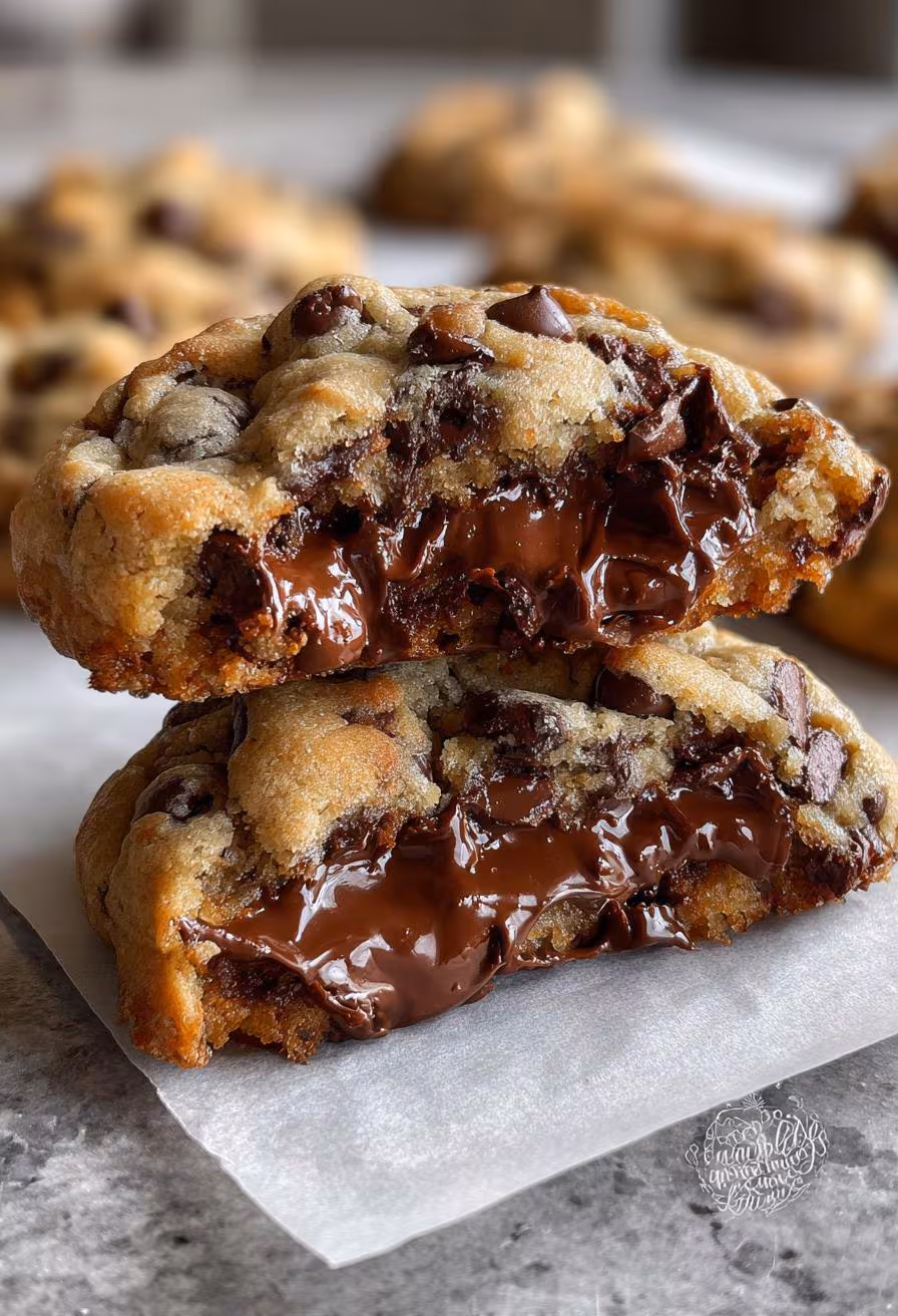 Nutella-Filled Chocolate Chip Cookies